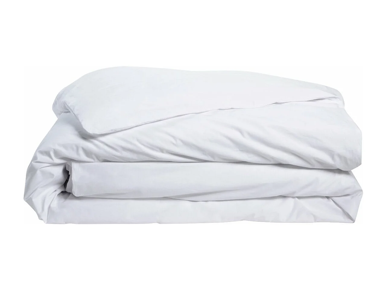 Housse de couette Blanc en percale de coton - 220x240cm