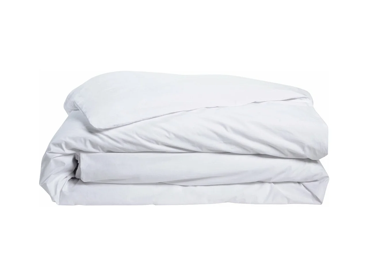 Housse de couette Blanc en percale de coton - 220x240cm
