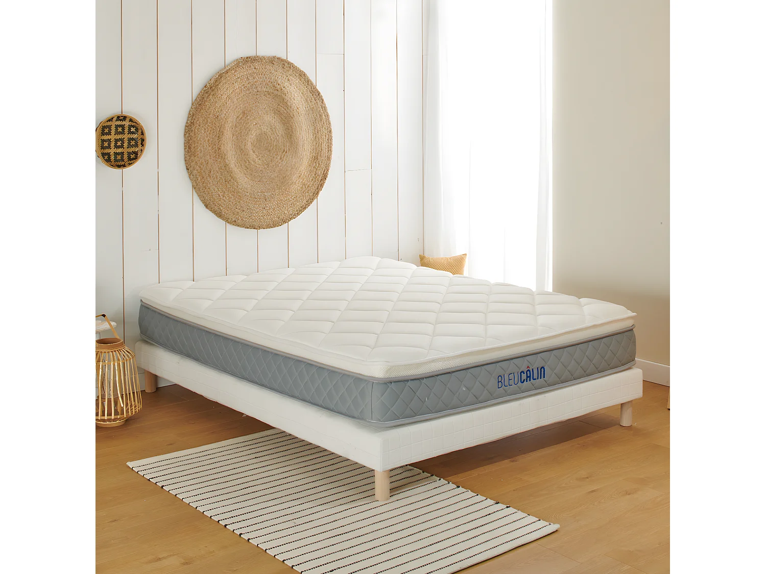 Matelas Mousse à mémoire de forme Le Confortable Premium - Tissu 3D mesh nid d'abeille - 26 cm d'épaisseur - 90x200cm