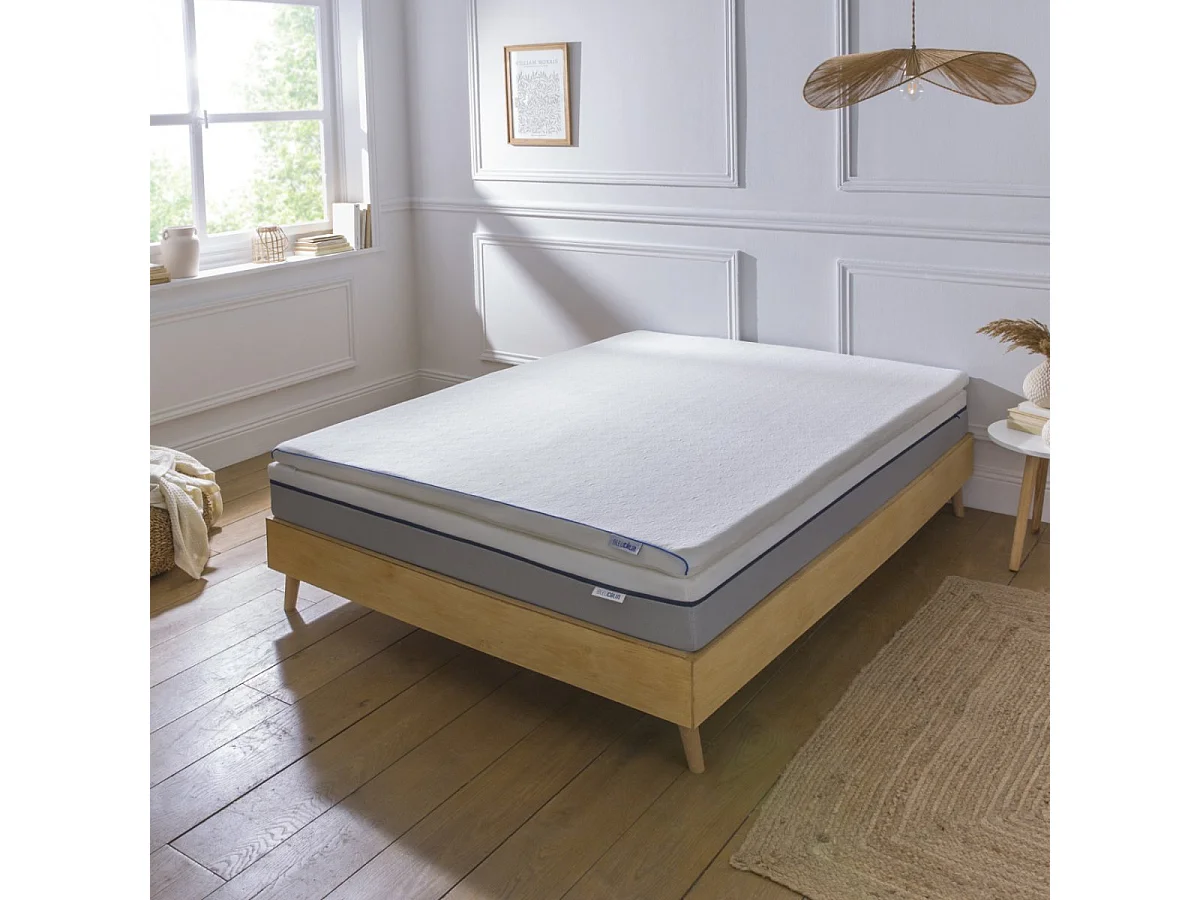 Surmatelas Mémoire de forme 5cm déhoussable et respirant- 140x190cm