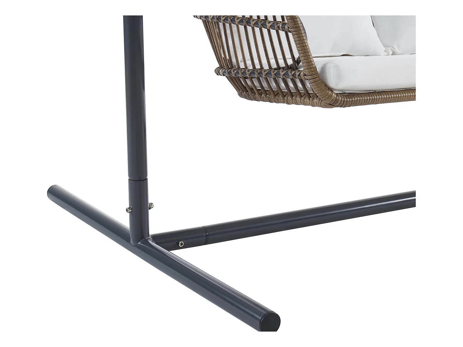 Balancelle de jardin 2 places en résine tressée naturel clair - NUVEA de MYLIA