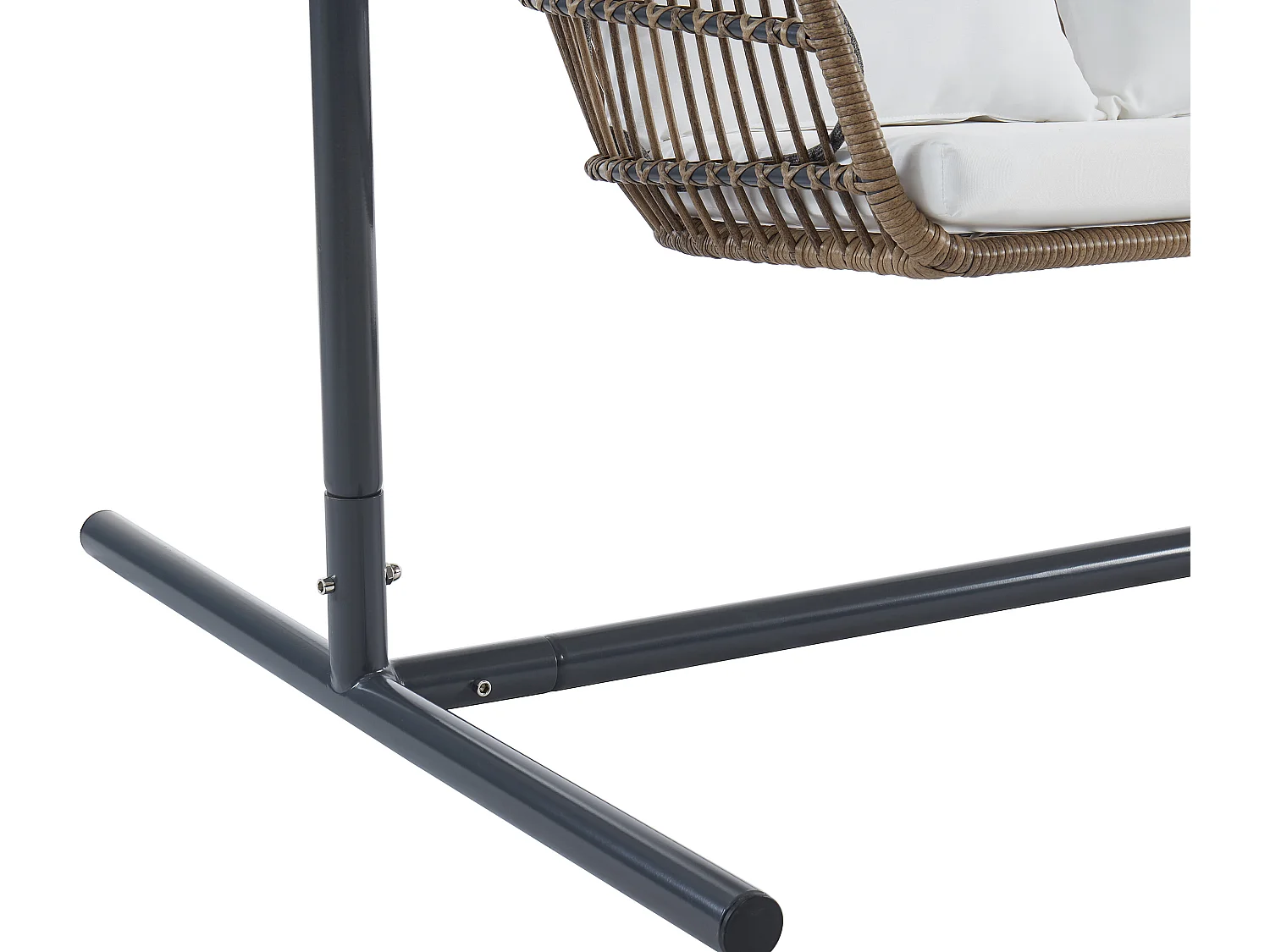 Schommelbankje voor 2 personen van licht naturelkleurig gevlochten hars - NUVEA