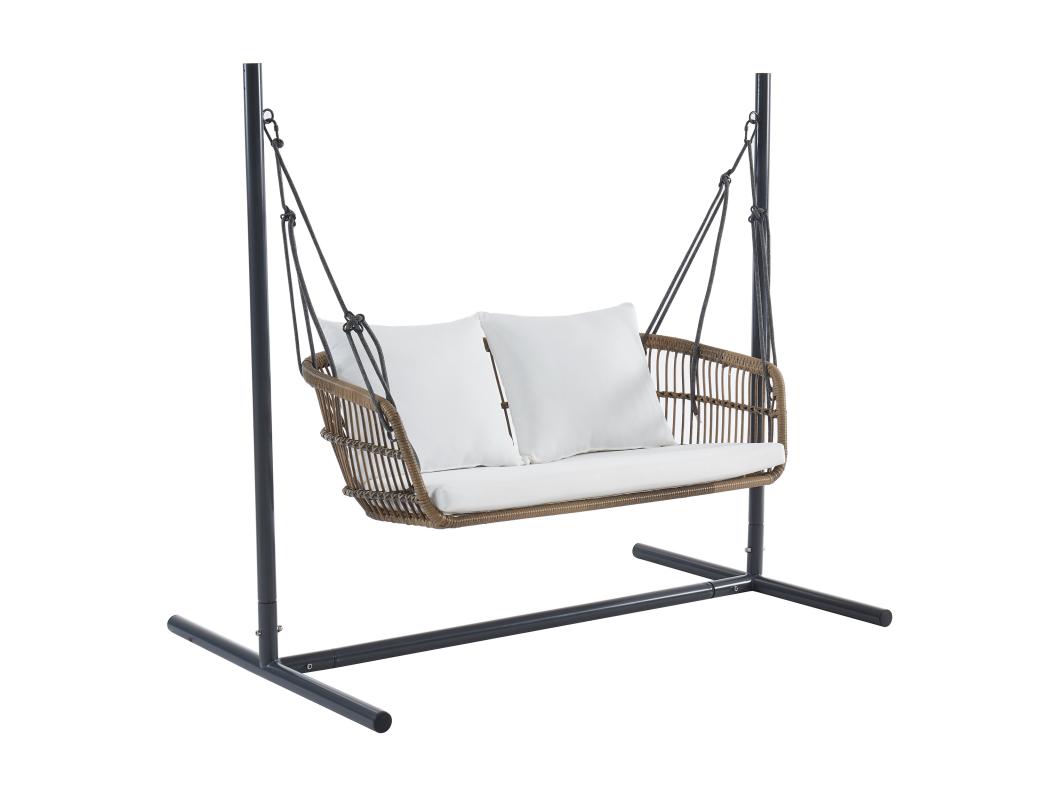 Gartenschaukel 2-Sitzer - Polyrattan - Helle Naturfarben - NUVEA von MYLIA