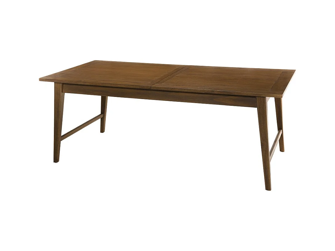 LARA - Table à manger rectangulaire ext. 200/240cm bois Mindi marron