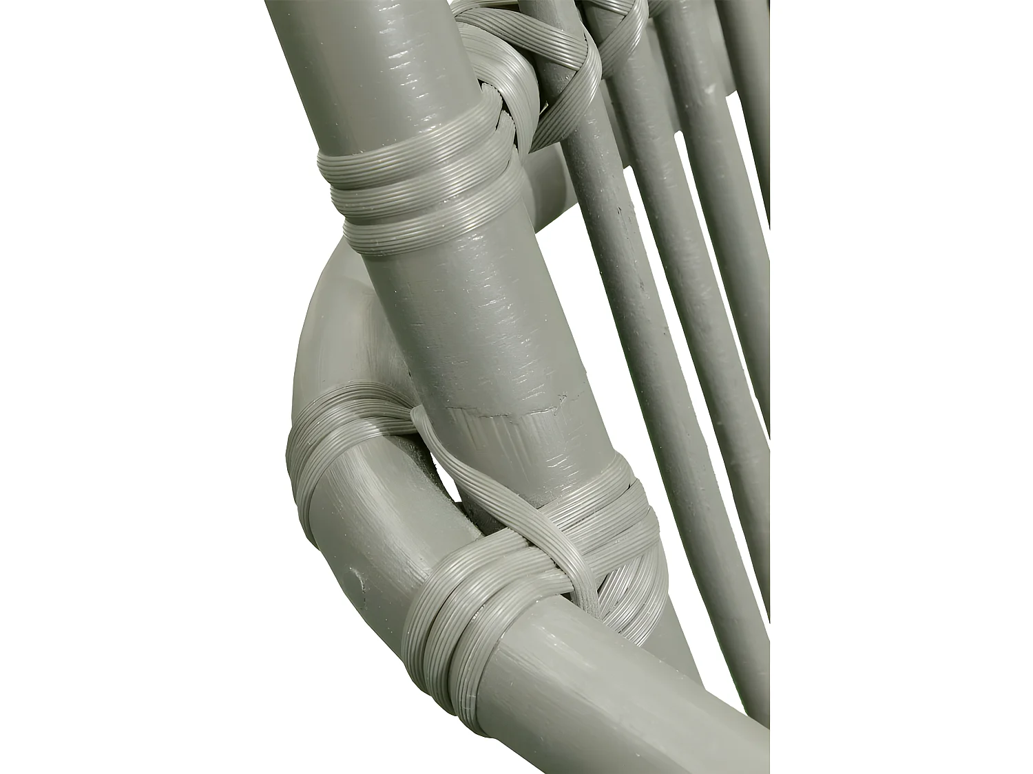 Fauteuil de jardin à bascule en rotin vert avec coussin - GRANNY 1346