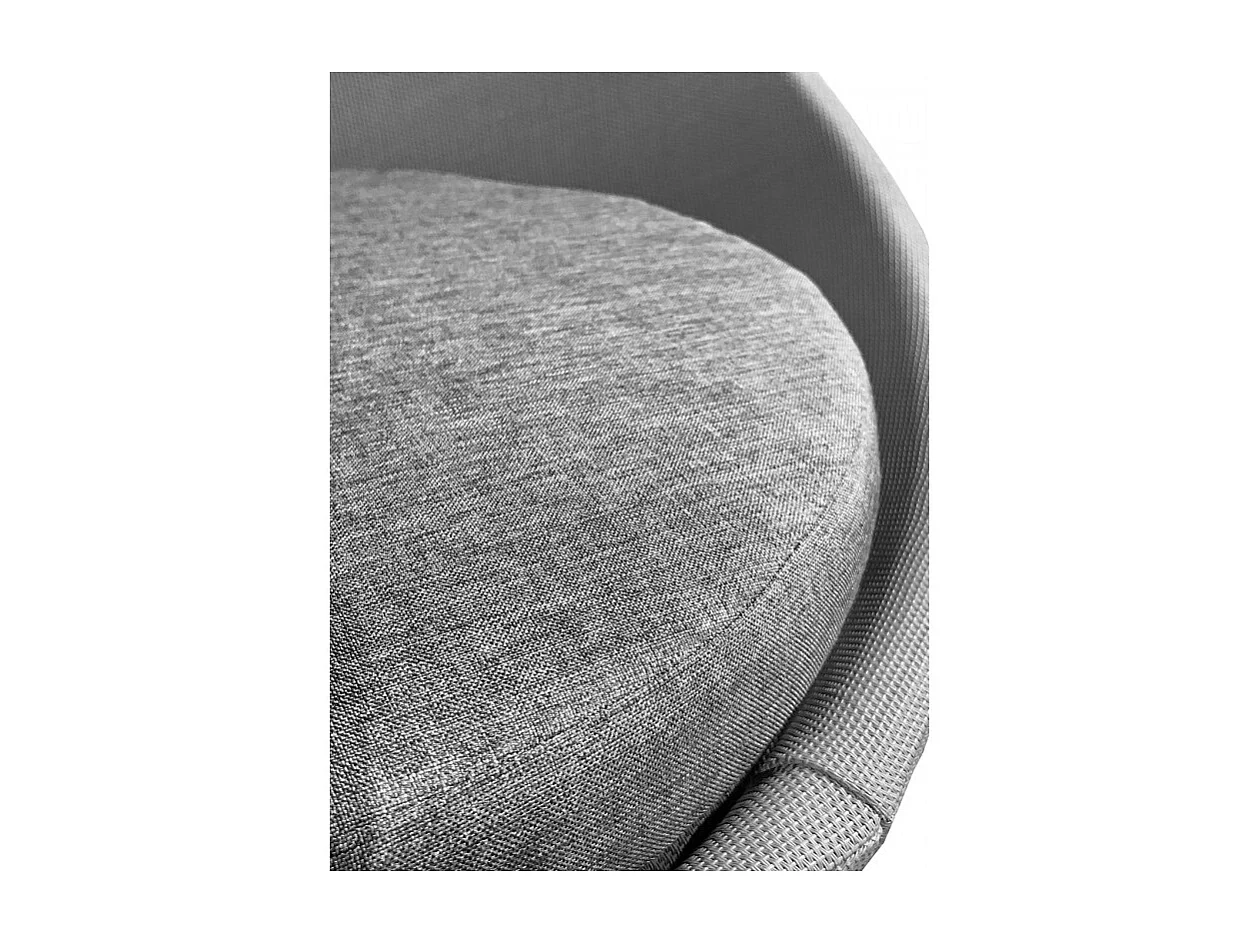 Fauteuil de jardin rond en aluminium et revêtement textilène - KIMI