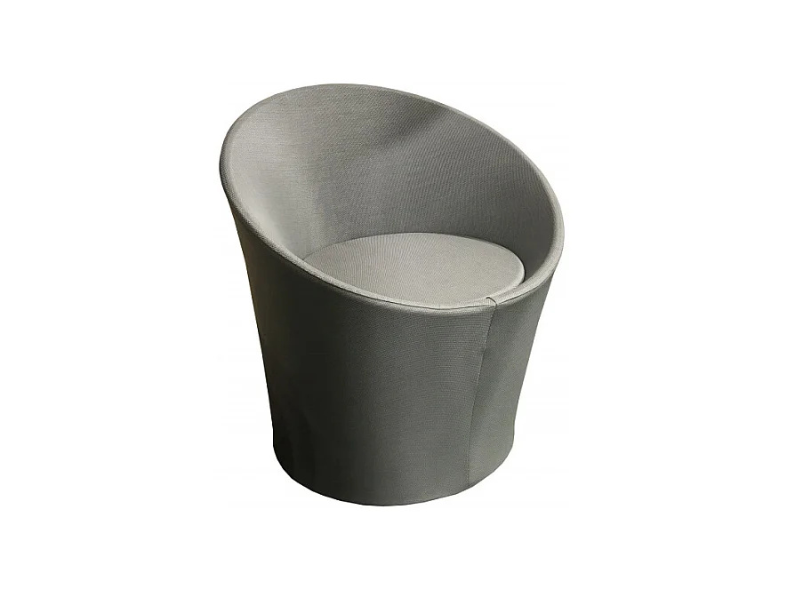 Fauteuil de jardin rond en aluminium et revêtement textilène - KIMI