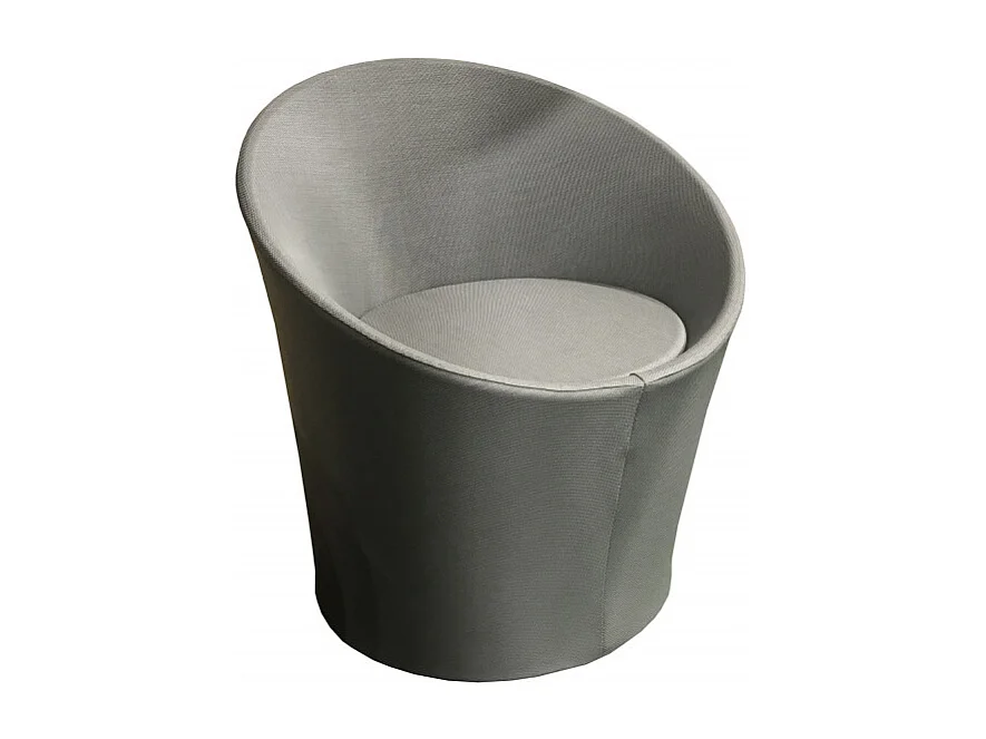 Fauteuil de jardin rond en aluminium et revêtement textilène - KIMI