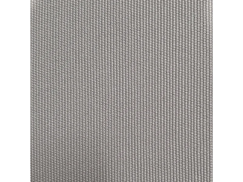 Fauteuil bas de jardin en aluminium blanc et tressage gris - RISE