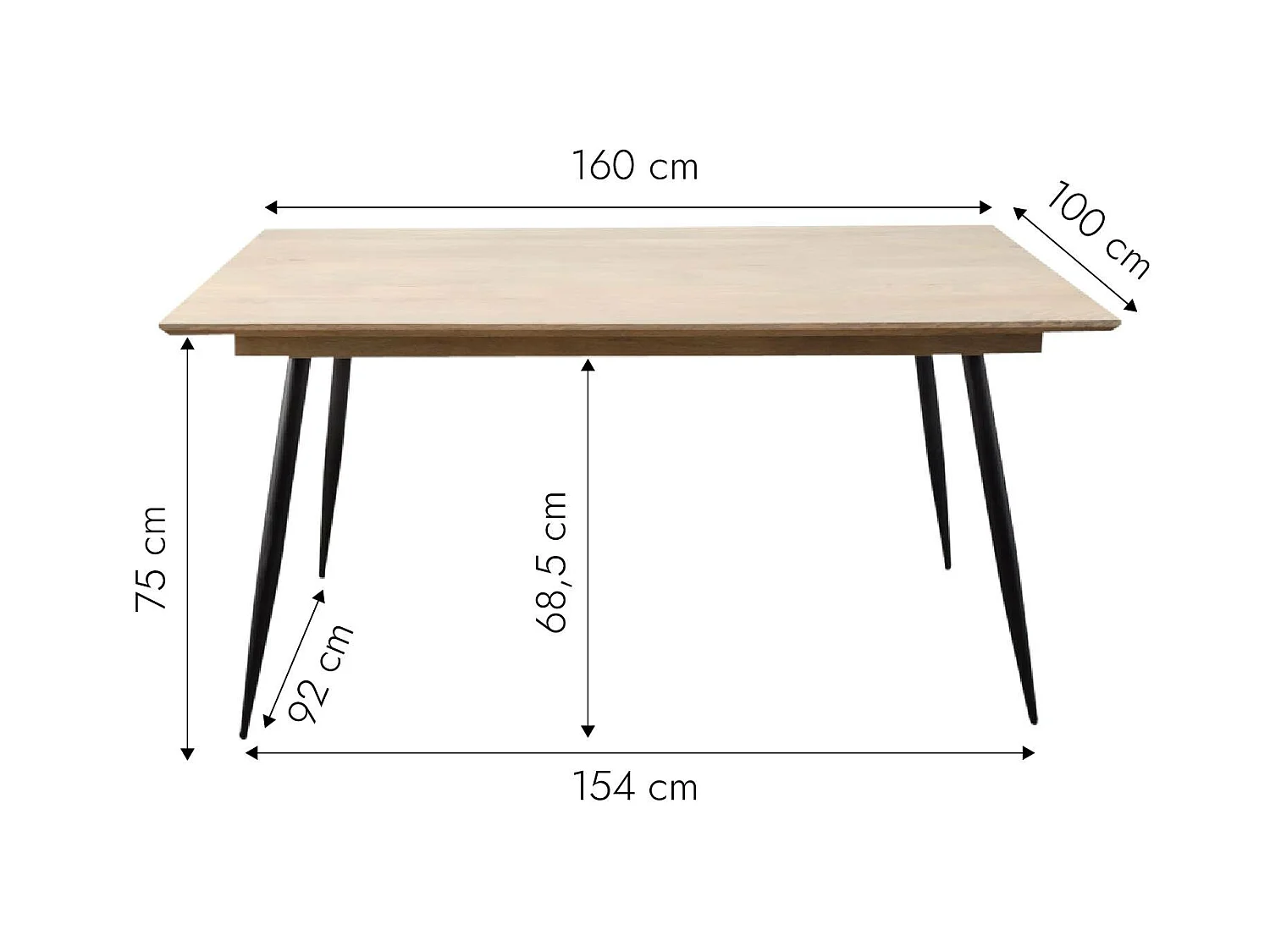 Table à manger avec allonges en bois de manguier Pia