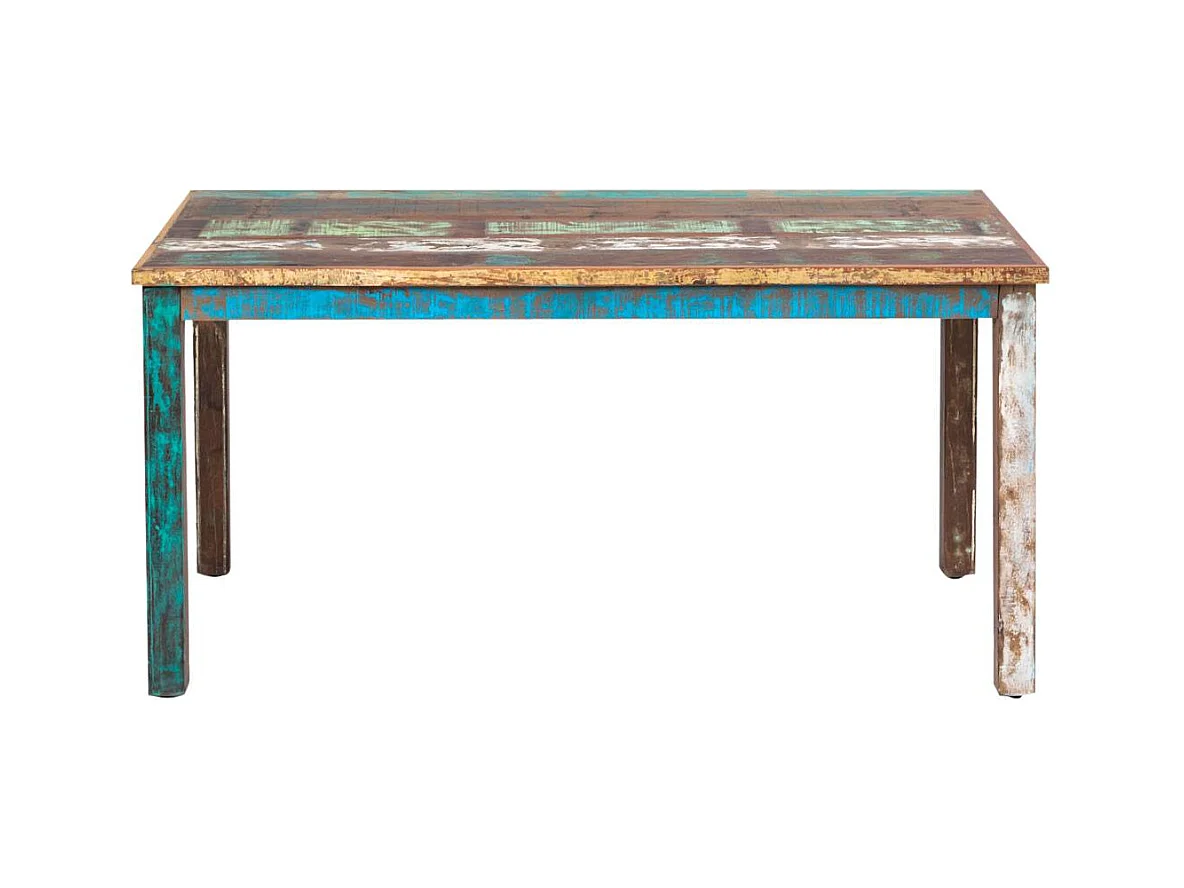 Mesa de comedor de madera colorida Ethnik para 6 personas