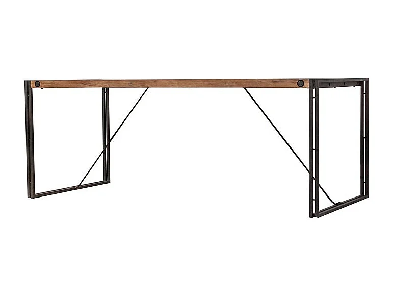 Table de repas 200 cm en bois d'acacia et métal - WORKSHOP