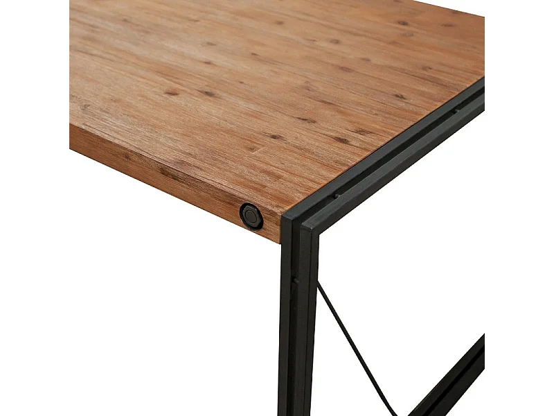 Table de repas 200 cm en bois d'acacia et métal - WORKSHOP