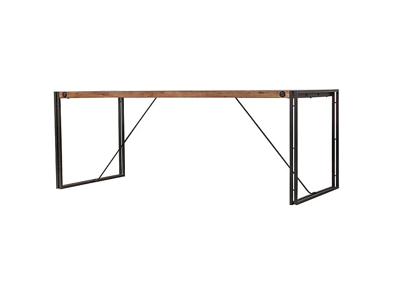 Table de repas 200 cm en bois d'acacia et métal - WORKSHOP