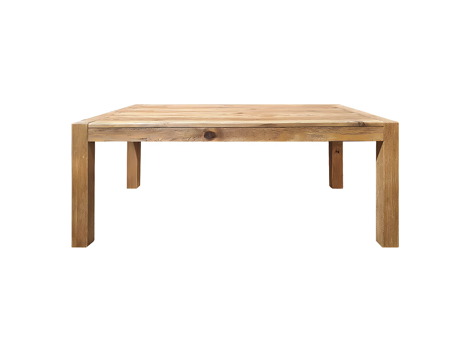 Table de repas L.160 cm rectangulaire en bois de pin recyclé - CHALET