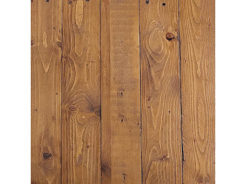 Table repas 180 cm bois rustique métal noir industriel - FACTORY