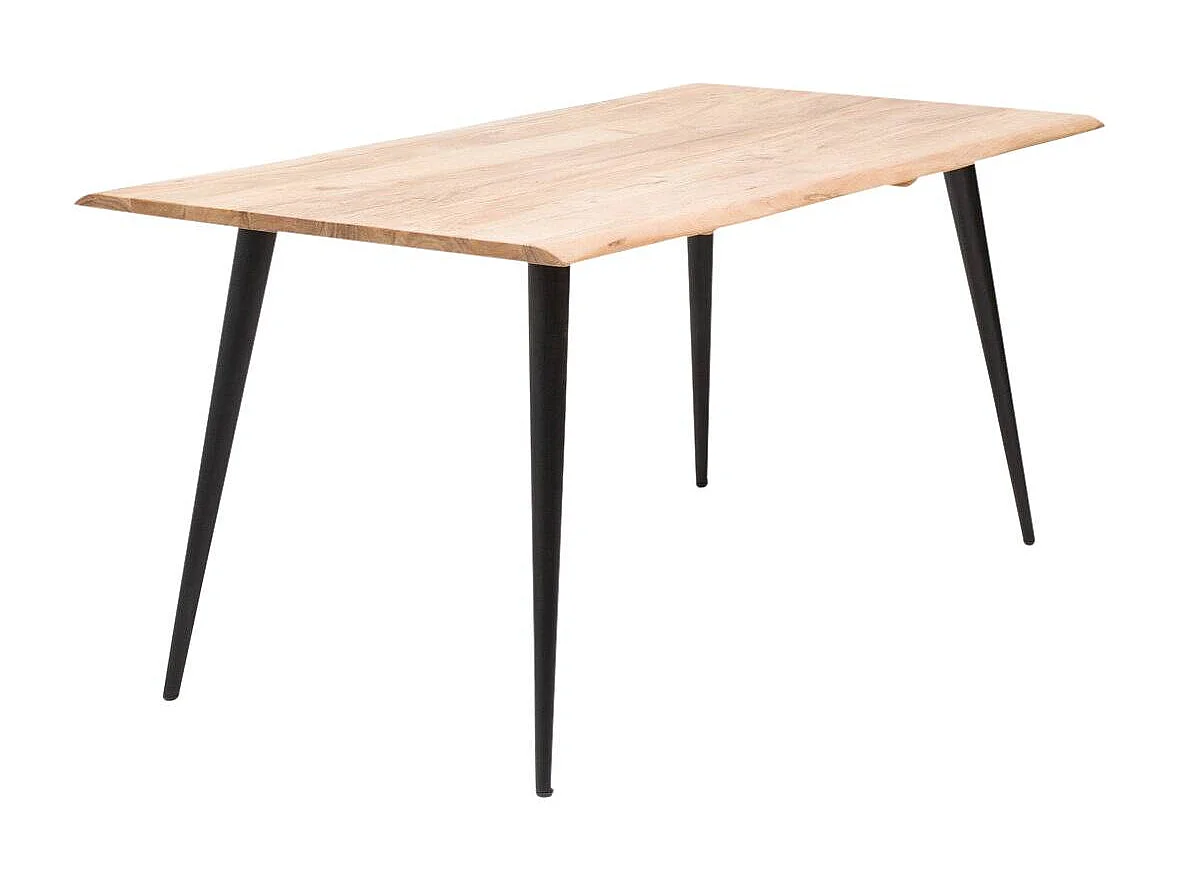 Mesa de comedor de madera de acacia con patas en forma de compás Tree - 6 plazas, diseño curvo y acabados cuidadosos