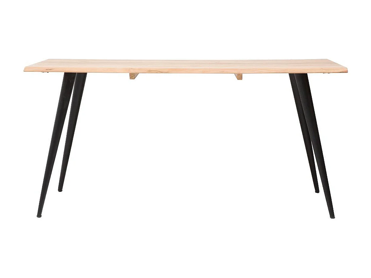 Mesa de comedor de madera de acacia con patas en forma de compás Tree - 6 plazas, diseño curvo y acabados cuidadosos