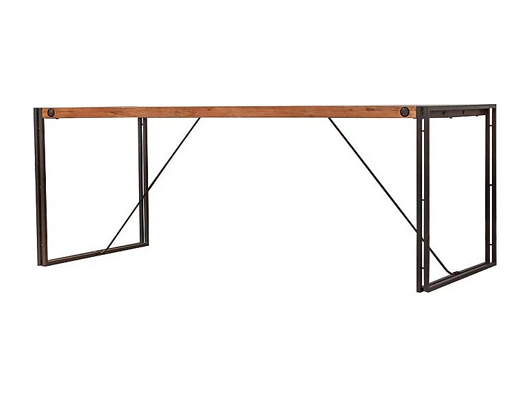 Table de repas 160 cm en bois d'acacia et métal - WORKSHOP