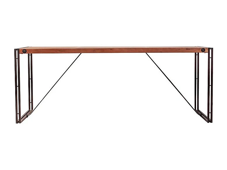 Table de repas 160 cm en bois d'acacia et métal - WORKSHOP