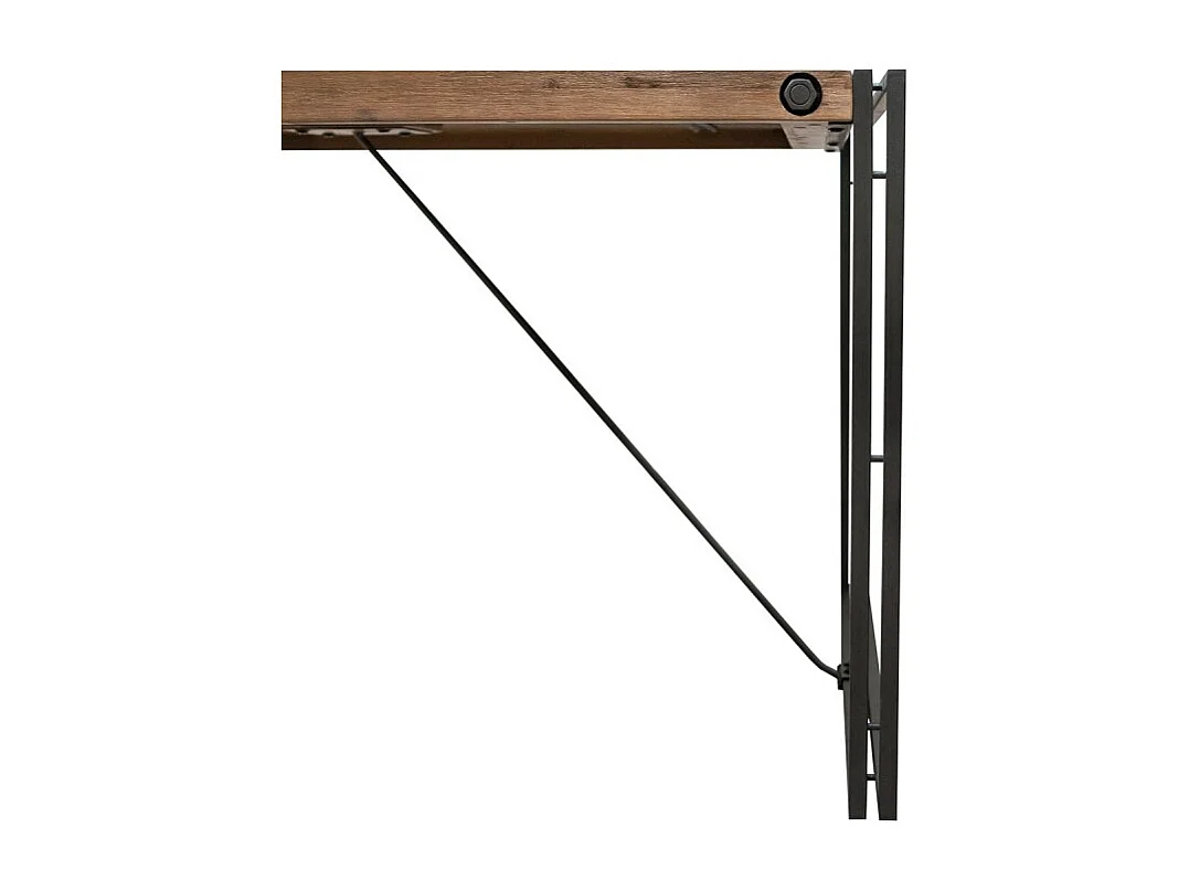 Table de repas 160 cm en bois d'acacia et métal - WORKSHOP