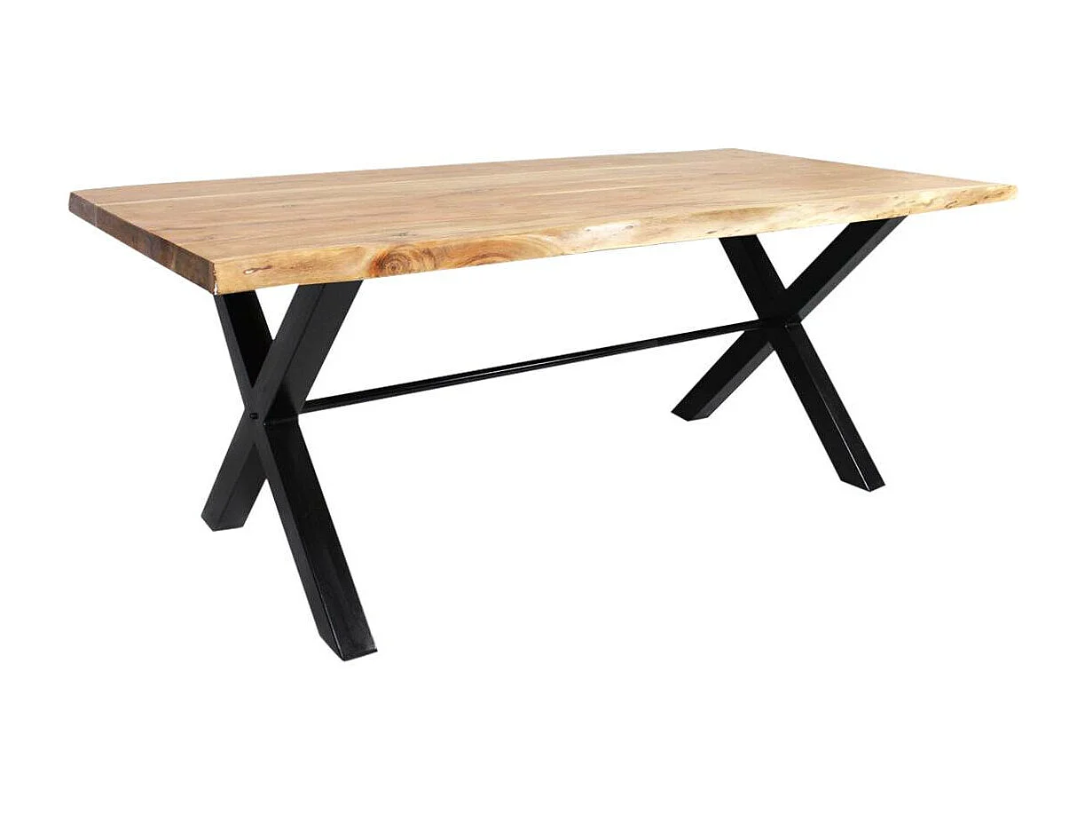 Table à manger en bois d'acacia et métal Tree