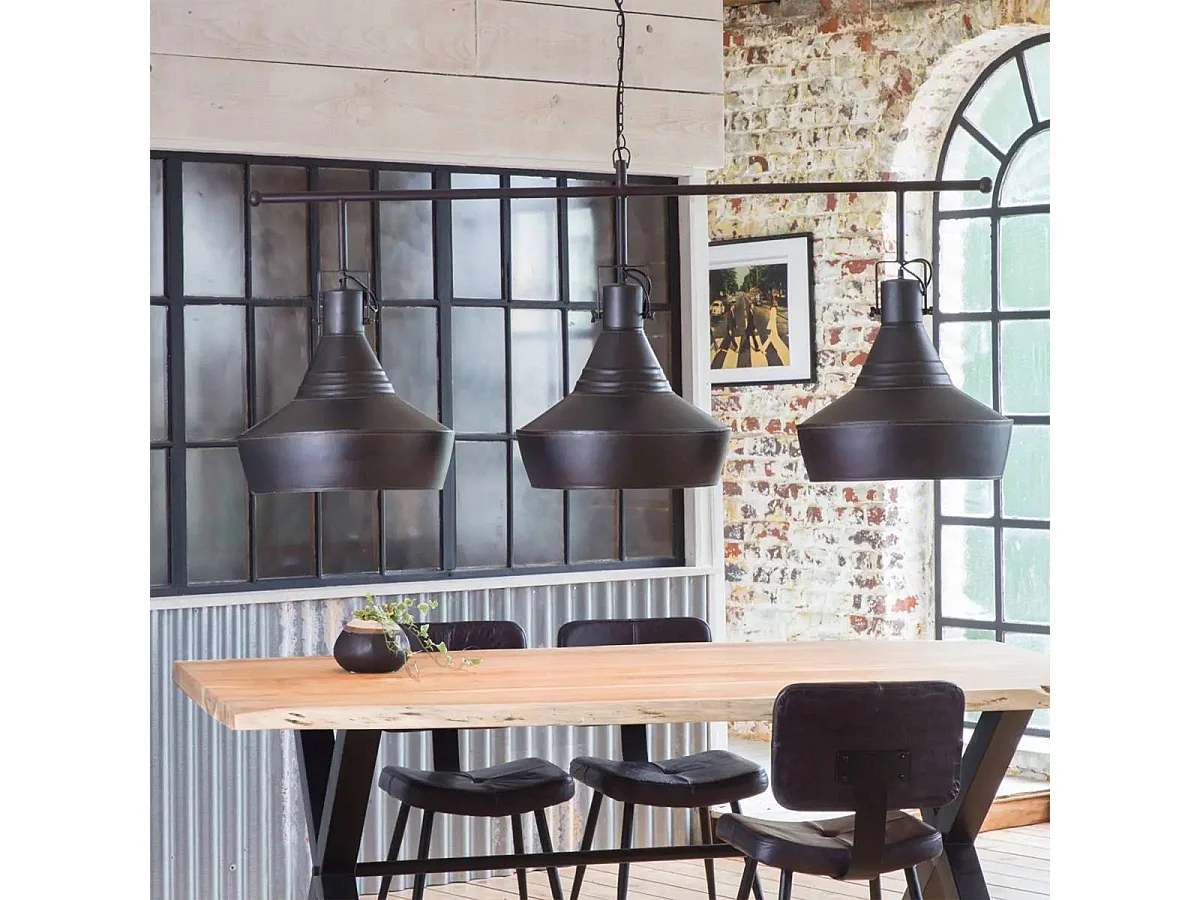 Table à manger en bois d'acacia et métal Tree