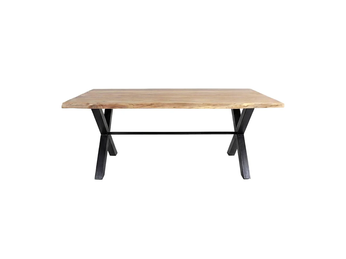 Table à manger en bois d'acacia et métal Tree