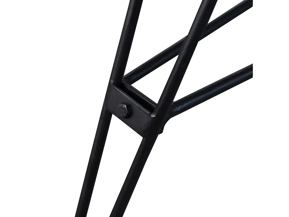 Table ronde en fil de fer tressé Dominique