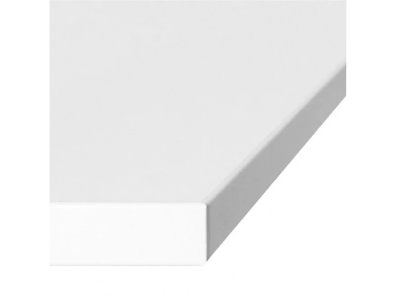 Table de repas 160 cm plateau blanc pieds luge métal noir - LOIRE 02