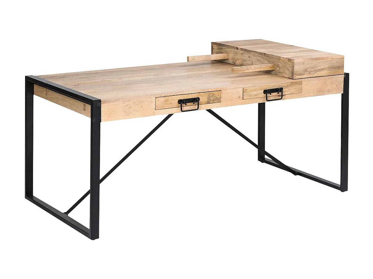 Table à manger avec allonges en bois de manguier New-York