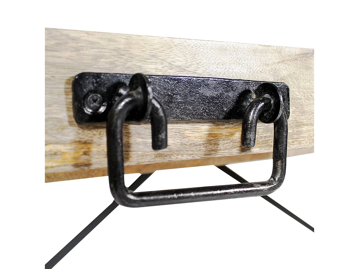 Table à manger avec allonges en bois de manguier New-York