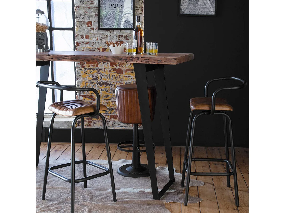 Table haute en bois d'acacia Tree