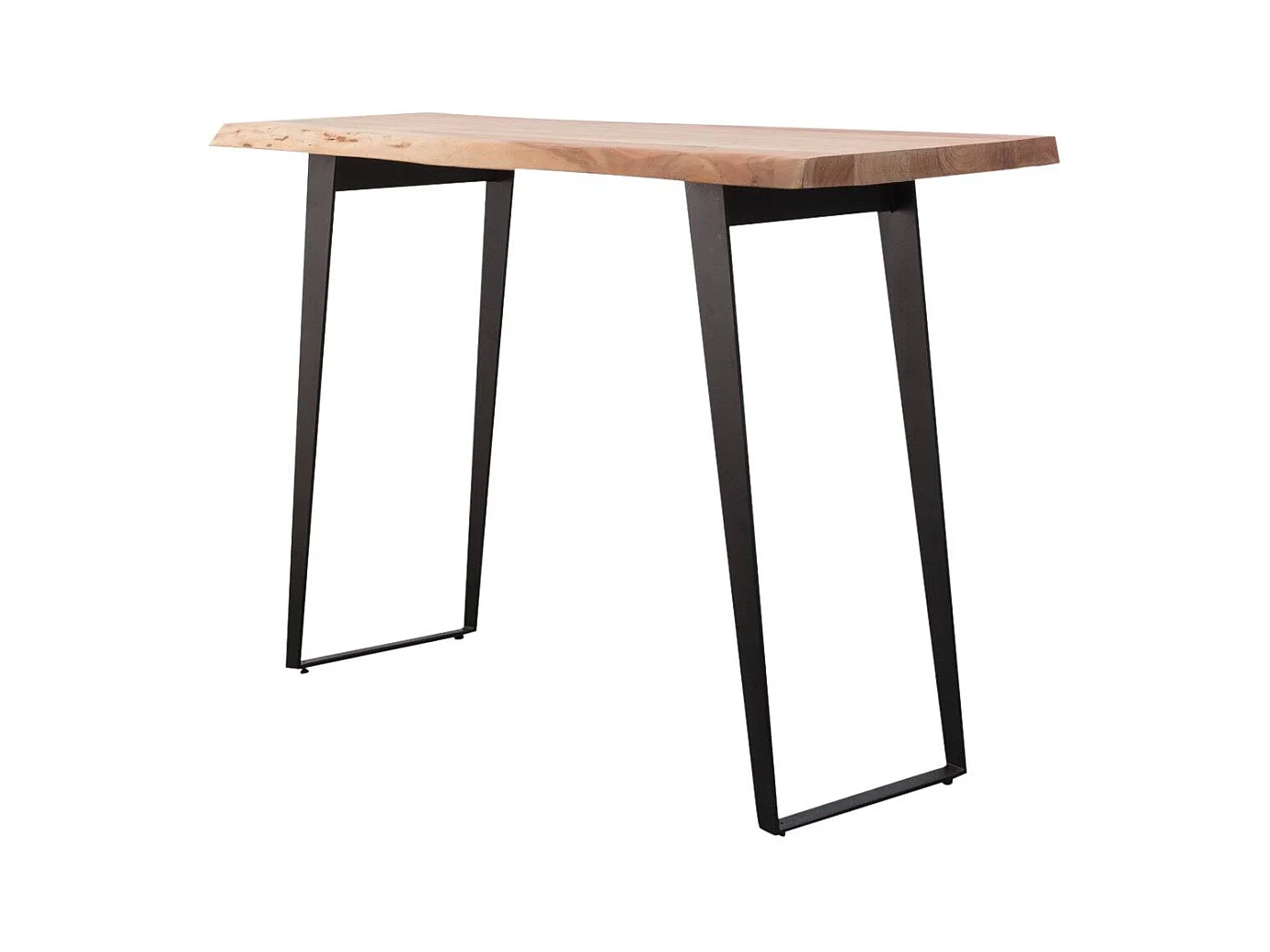 Mesa alta de madera de acacia Tree para 6 personas con patas metálicas asimétricas de estilo diseño