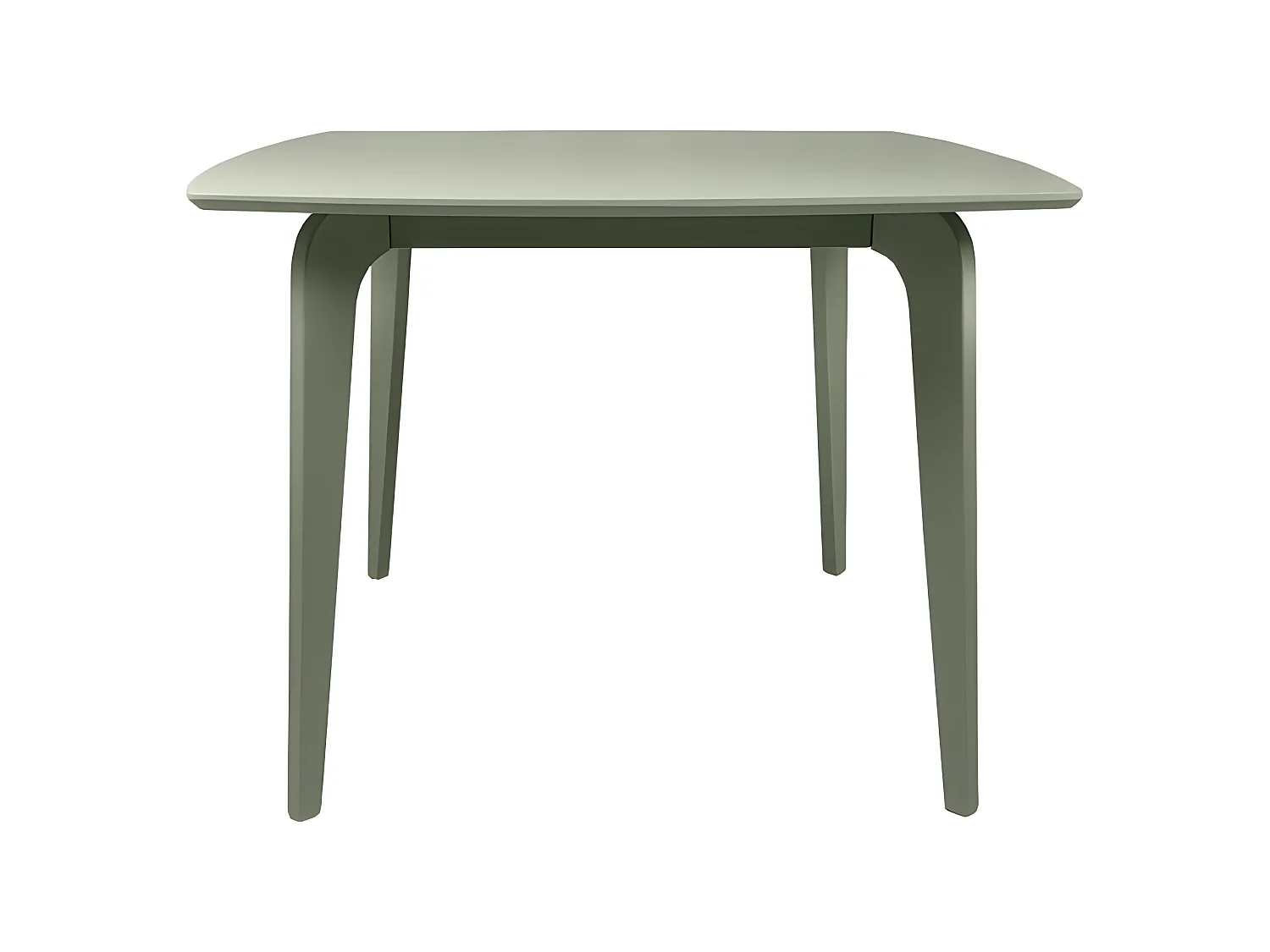 Table de repas carrée verte piètement hévéa massif - WOLI 3286