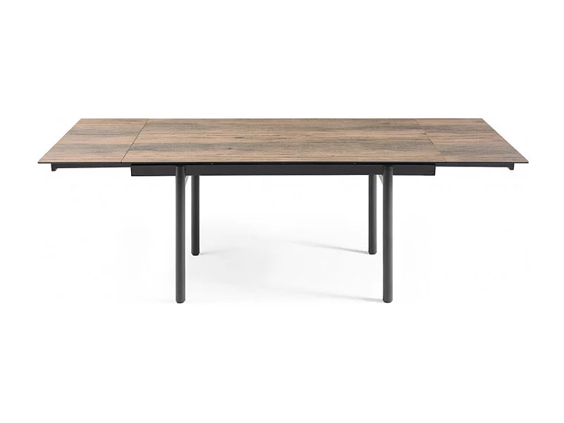 Table extensible 160/240 cm céramique effet bois pieds droits - TEXAS 09