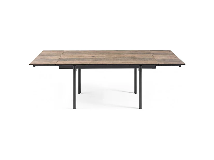 Table extensible 160/240 cm céramique effet bois pieds droits - TEXAS 09