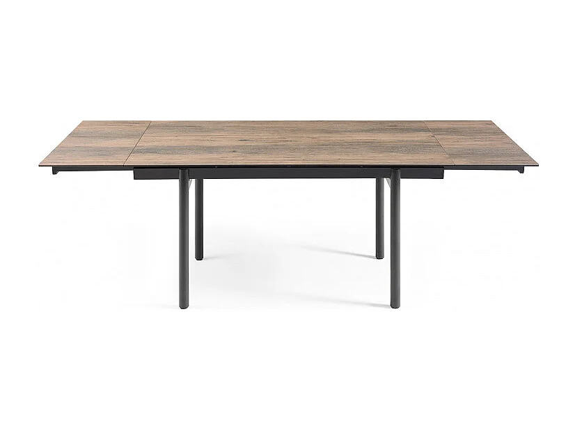 Table extensible 160/240 cm céramique effet bois pieds droits - TEXAS 09