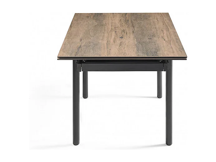 Table extensible 160/240 cm céramique effet bois pieds droits - TEXAS 09