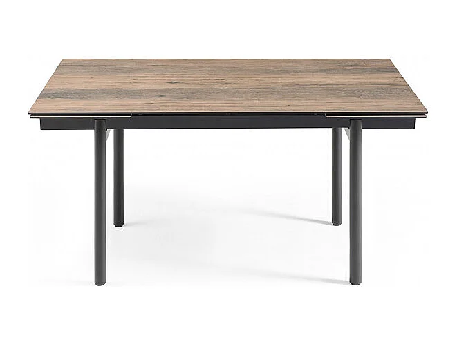 Table extensible 160/240 cm céramique effet bois pieds droits - TEXAS 09