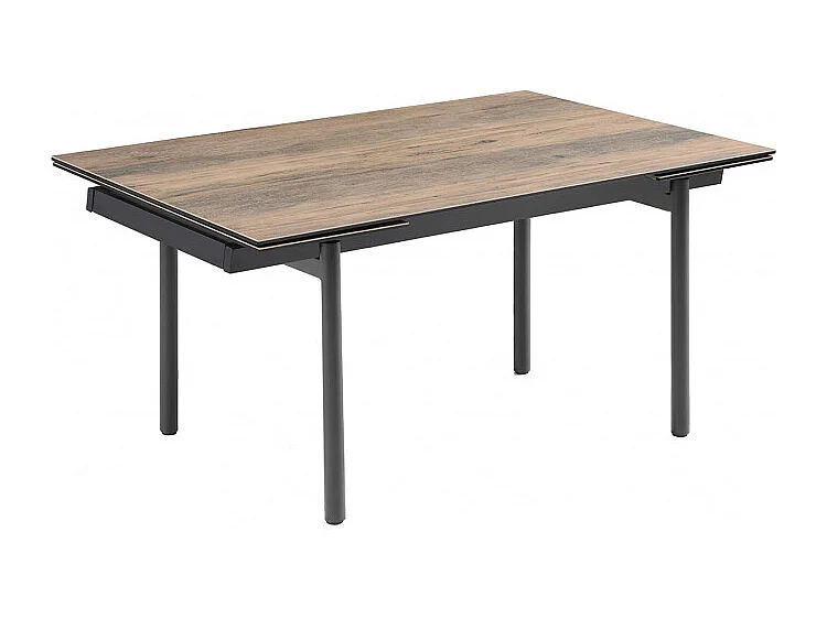 Table extensible 160/240 cm céramique effet bois pieds droits - TEXAS 09
