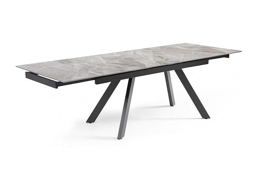Table extensible 160/240 cm céramique marbré pieds inclinés - DAKOTA 08