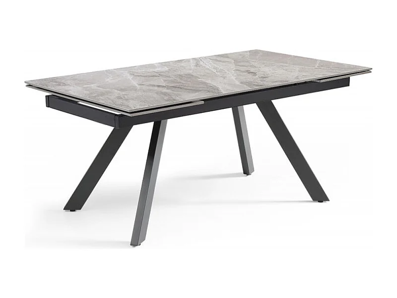 Table extensible 160/240 cm céramique marbré pieds inclinés - DAKOTA 08