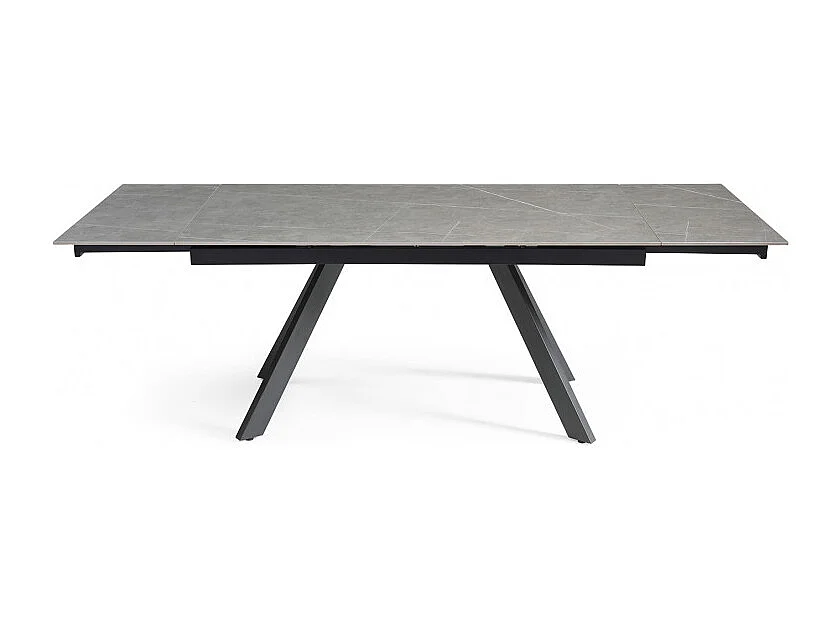 Table extensible 160/240 cm céramique gris marbré pieds inclinés - ARIZONA 08