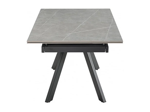 Table extensible 160/240 cm céramique gris marbré pieds inclinés - ARIZONA 08