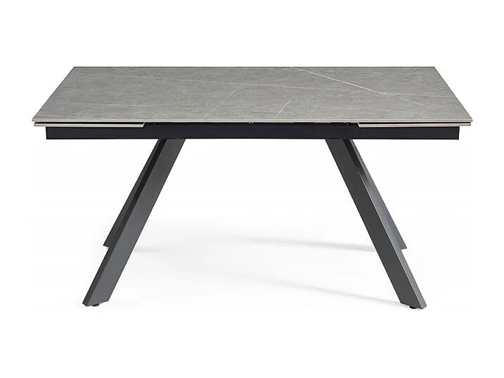 Table extensible 160/240 cm céramique gris marbré pieds inclinés - ARIZONA 08