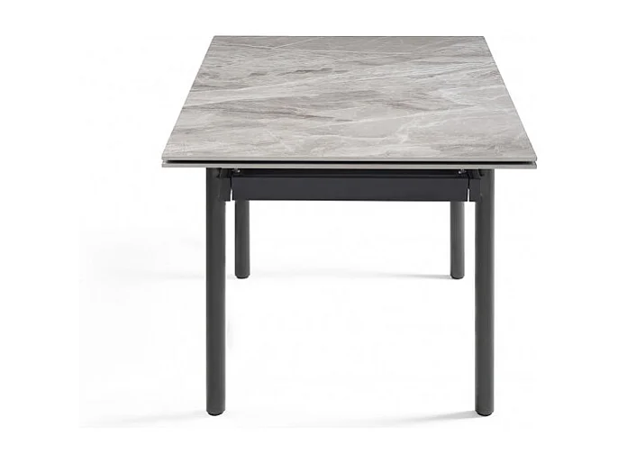 Table extensible 160/240 cm céramique marbré brillant pieds droits - DAKOTA 09