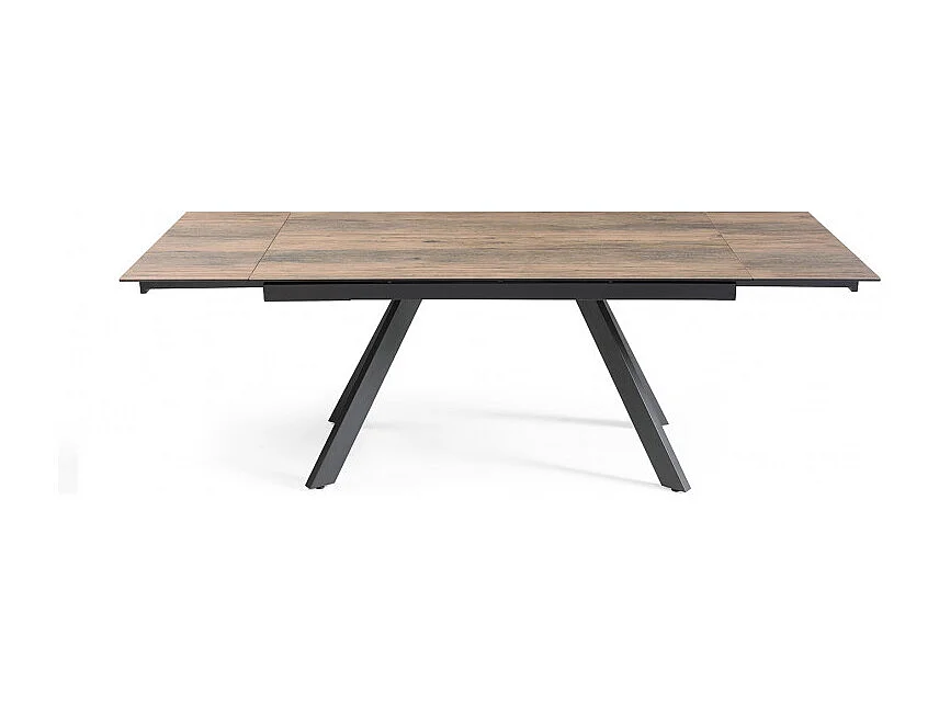 Table extensible 160/240 cm céramique effet bois pieds inclinés - TEXAS 08