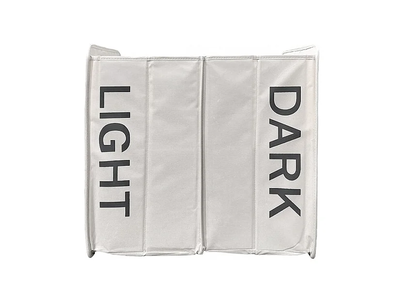 Bac à linge 2 parties blanc et couleurs - DARK LIGHT
