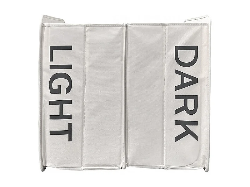 Bac à linge 2 parties blanc et couleurs - DARK LIGHT